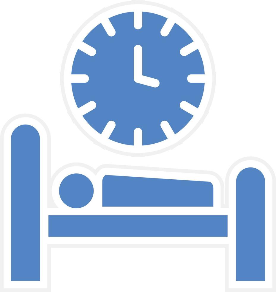 Bed Time Vector Icon Design