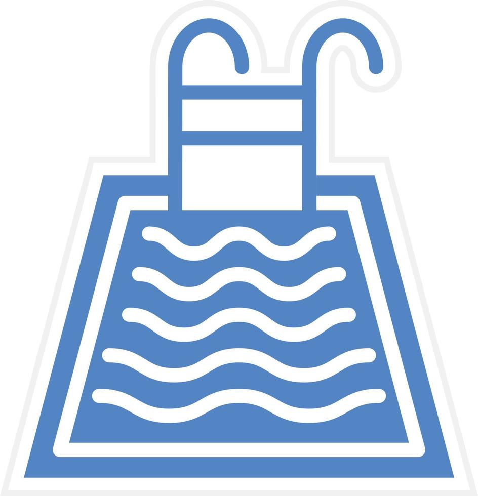 Swimming Pool Vector Icon Design