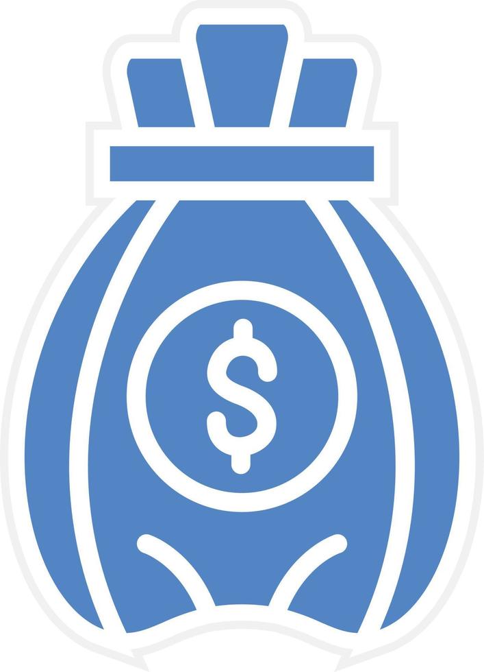 Money Bag Vector Icon Design