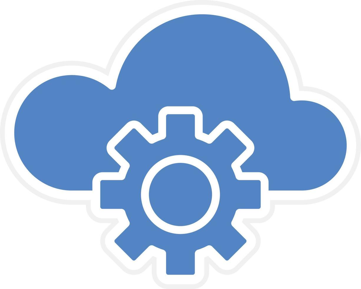 Cloud Settings Vector Icon Design