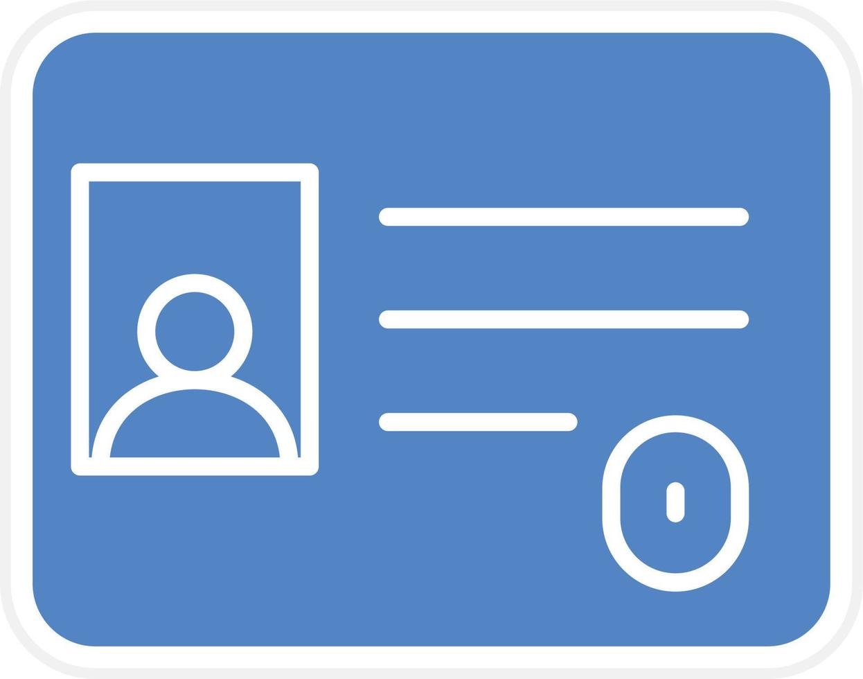 Identification Card Vector Icon Design