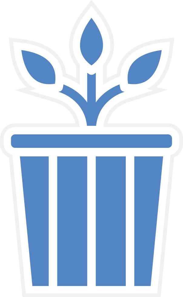 Plant Pot Vector Icon Design