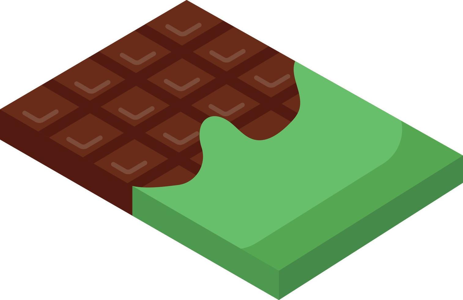 ilustración de vector de chocolate en un fondo. símbolos de calidad premium. iconos vectoriales para concepto y diseño gráfico.