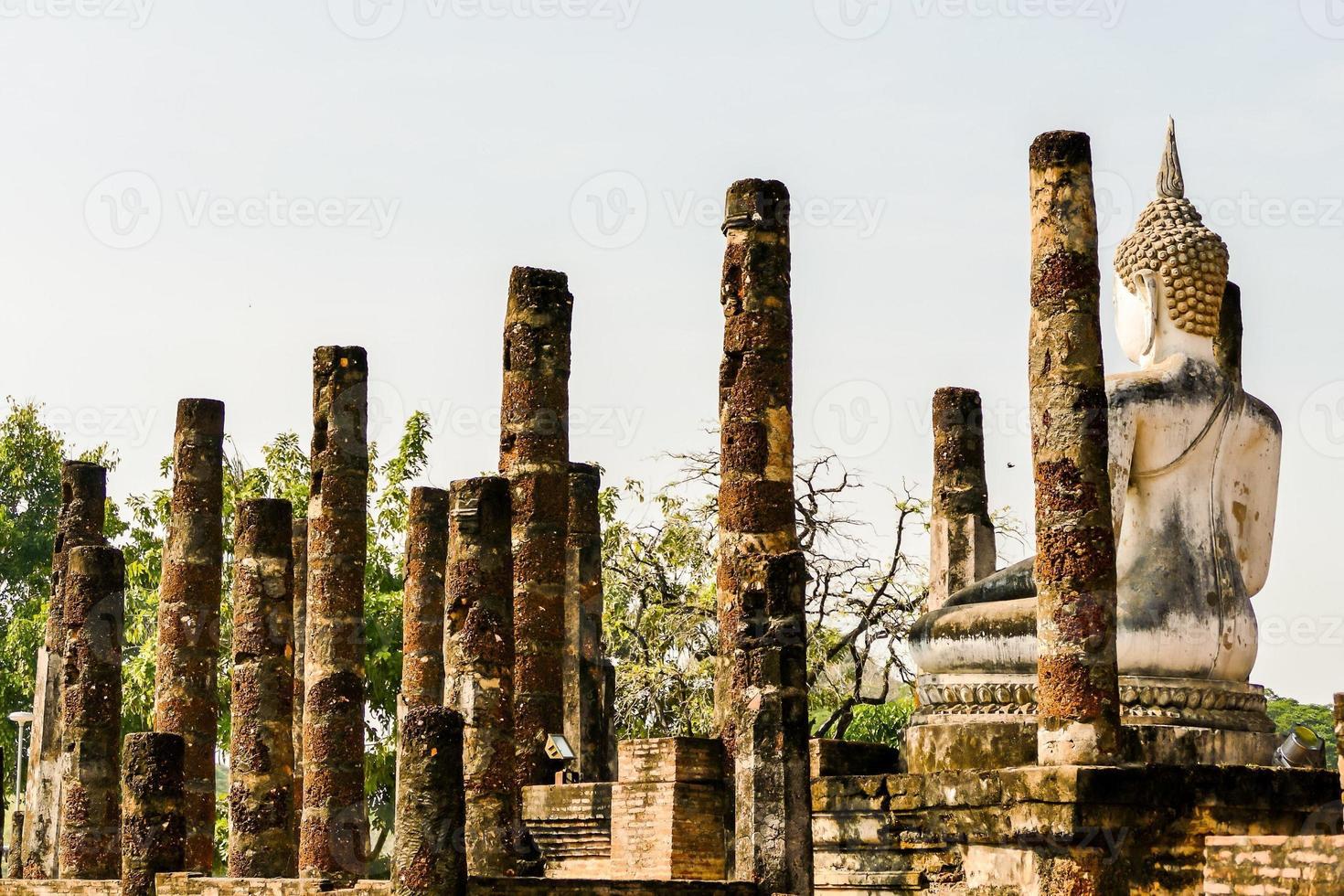 Ancient Buddhist temple in Asia photo