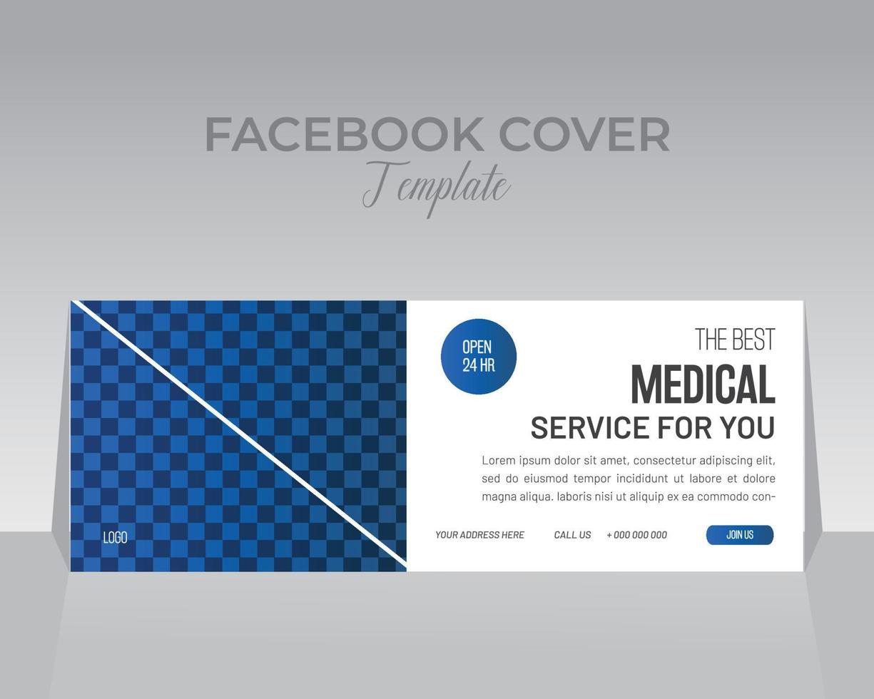 Medical or Healthcare Facebook Cover Template Design vector