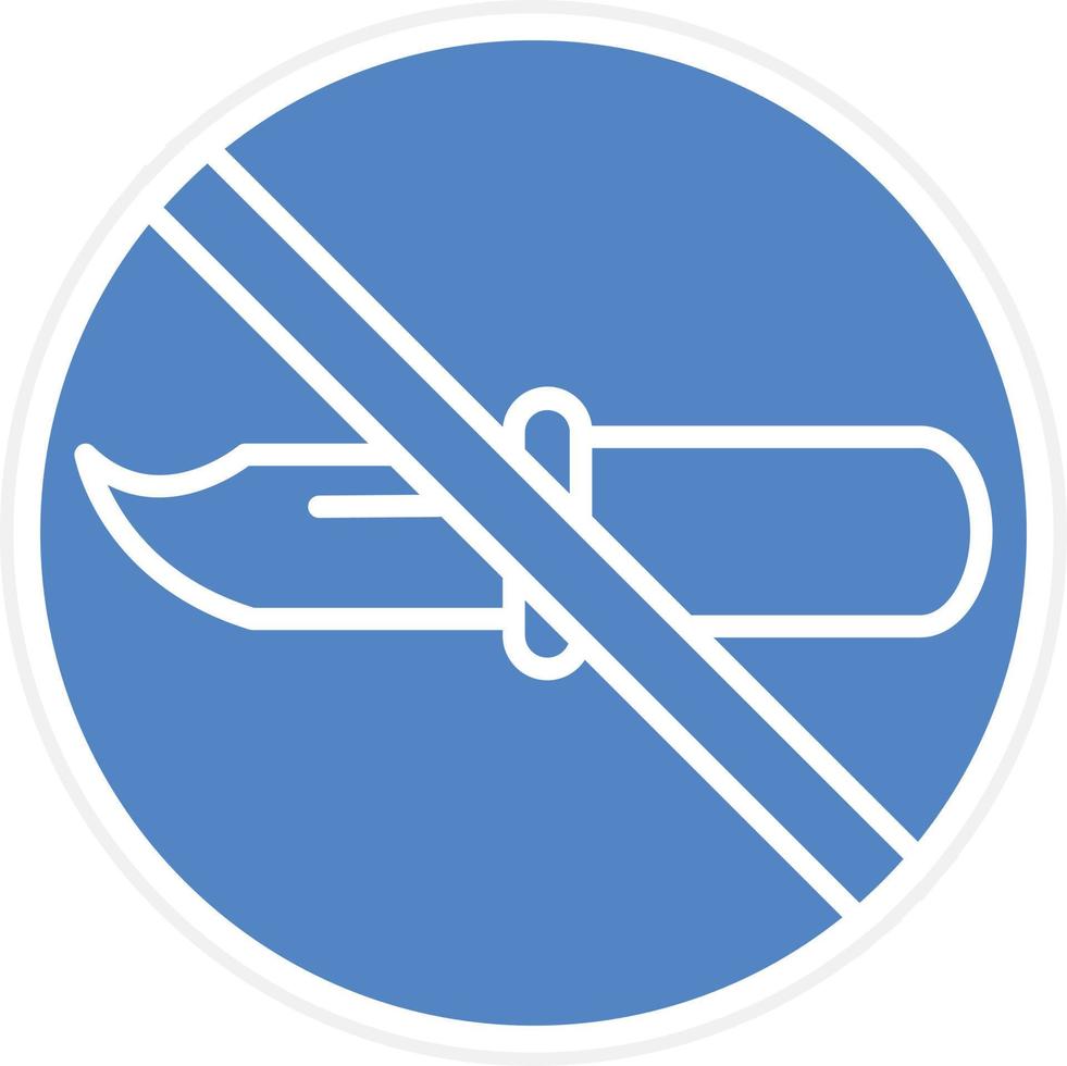 No Weapons Vector Icon Design