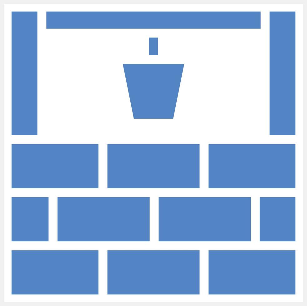 Water Well Vector Icon Design