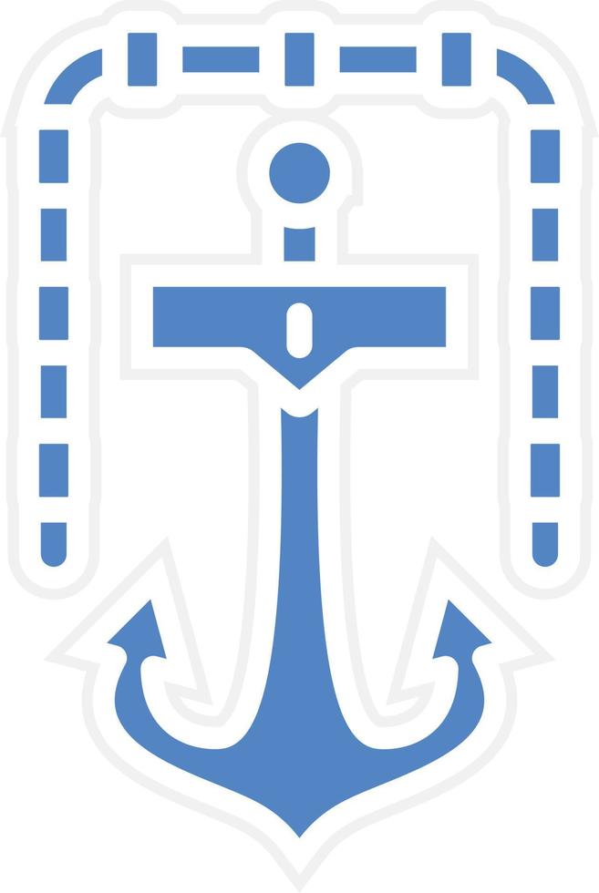 Ship Anchor Vector Icon Design