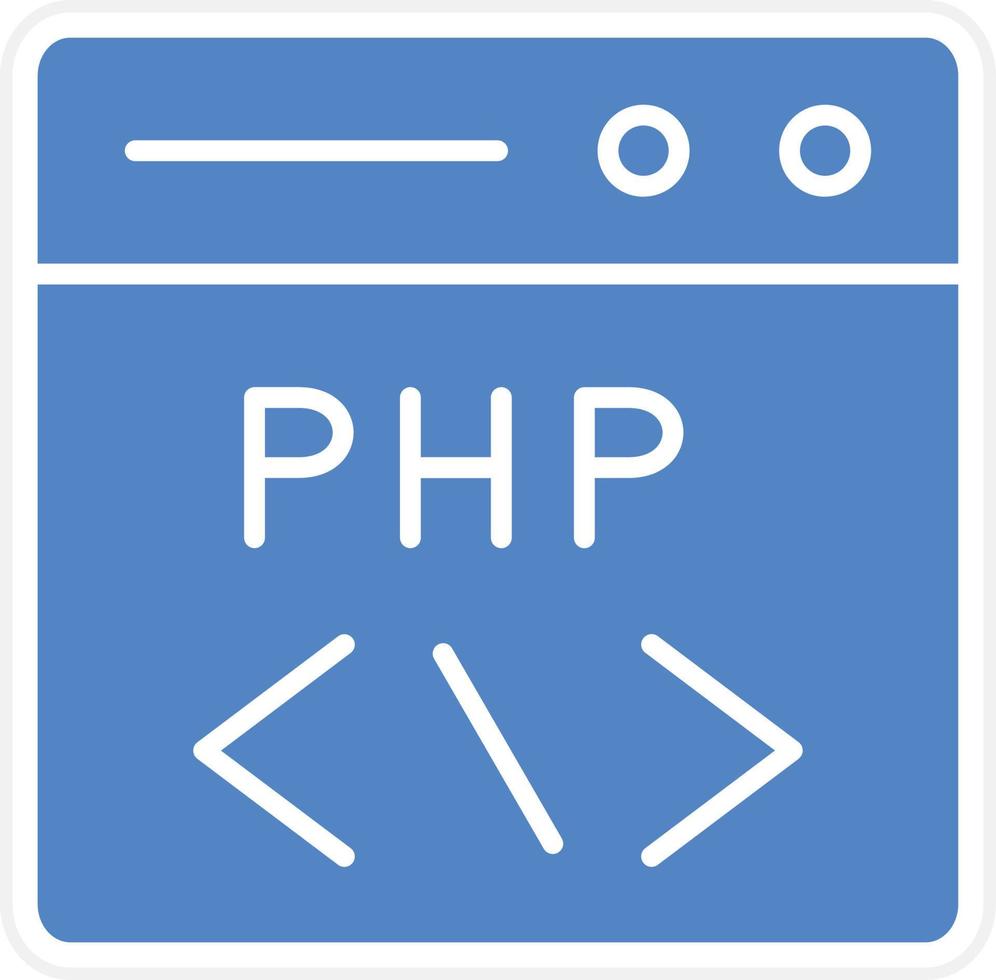 PHP Coding Vector Icon Design