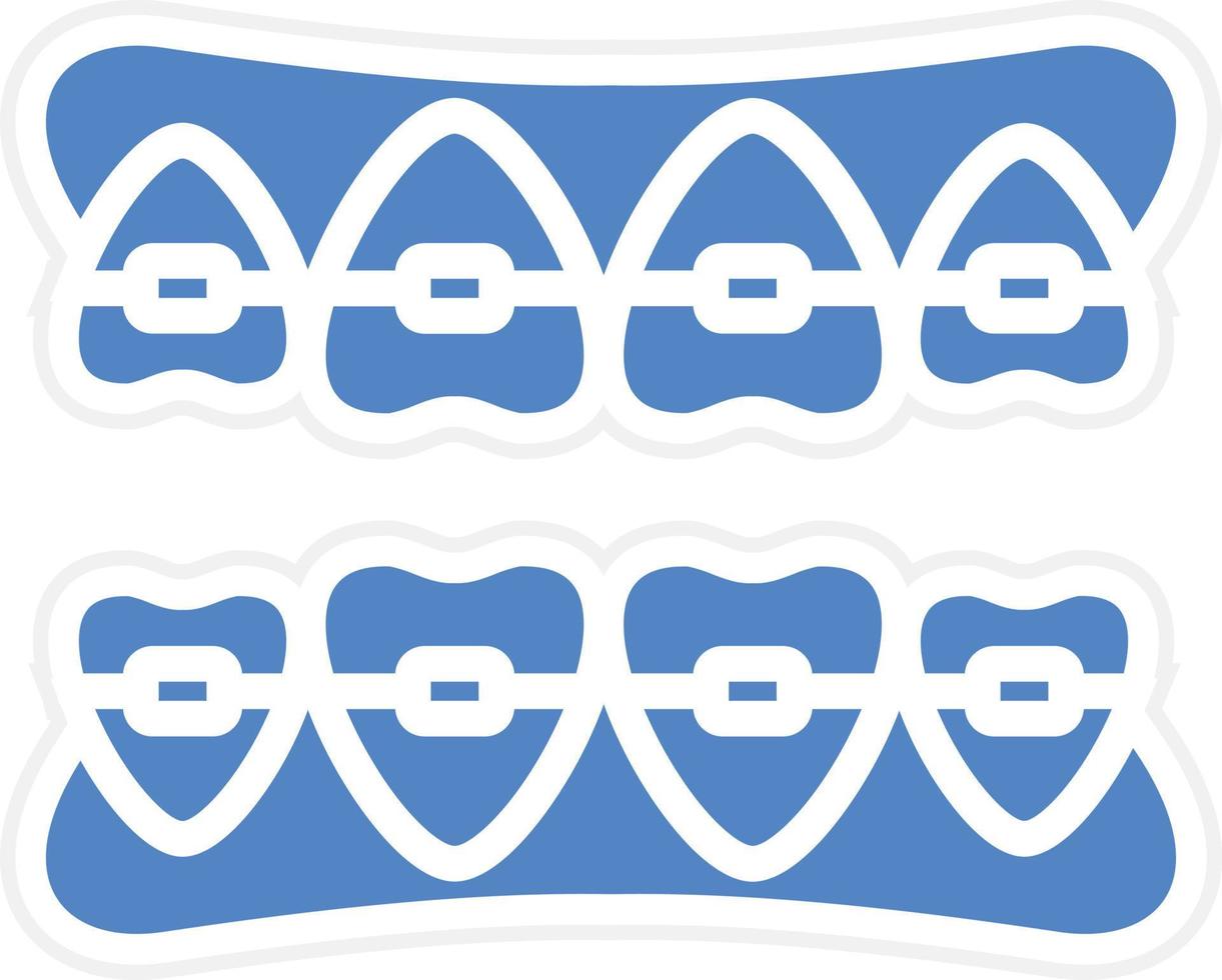 Tooth Braces Vector Icon Design