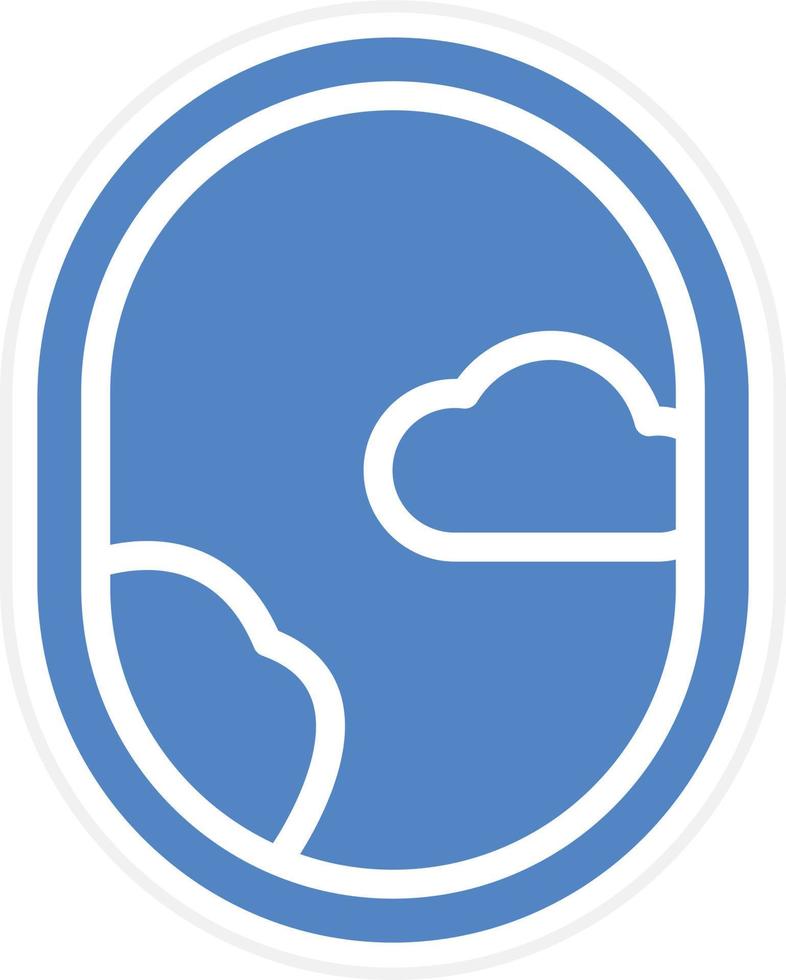 Aeroplane Window Vector Icon Design