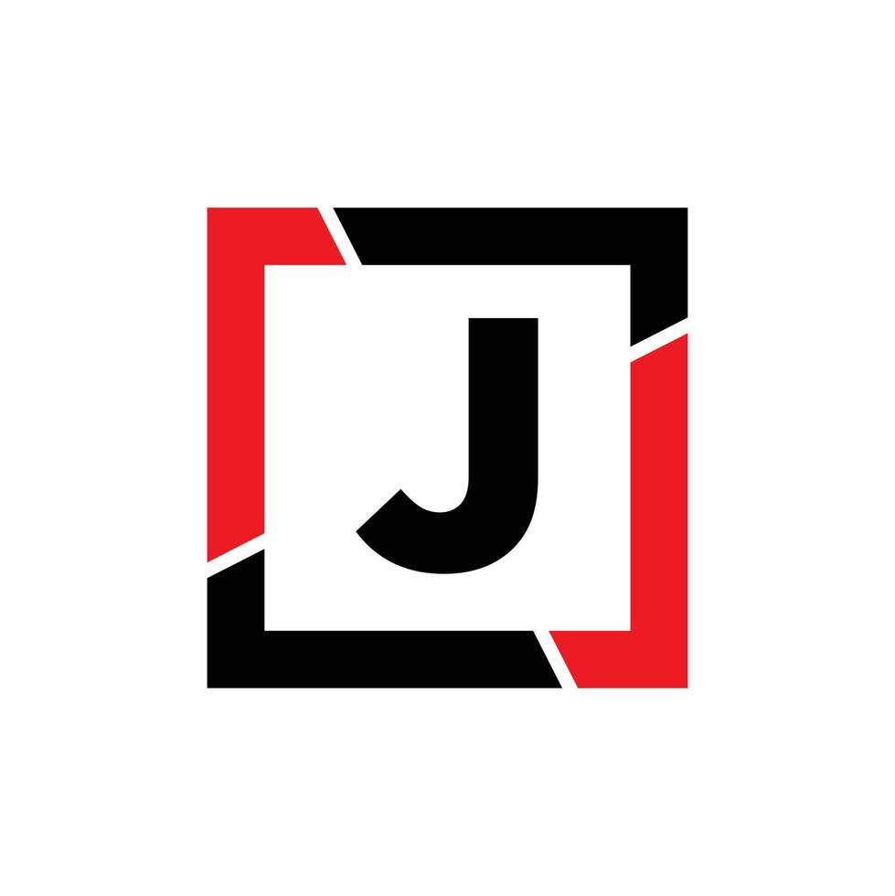 J company brand letter icon. J monogram letter. vector