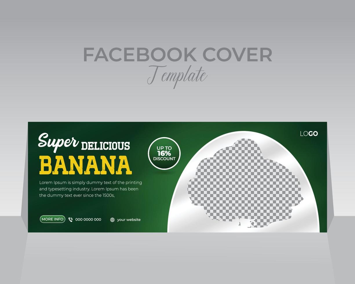 Food Facebook Cover Template design vector