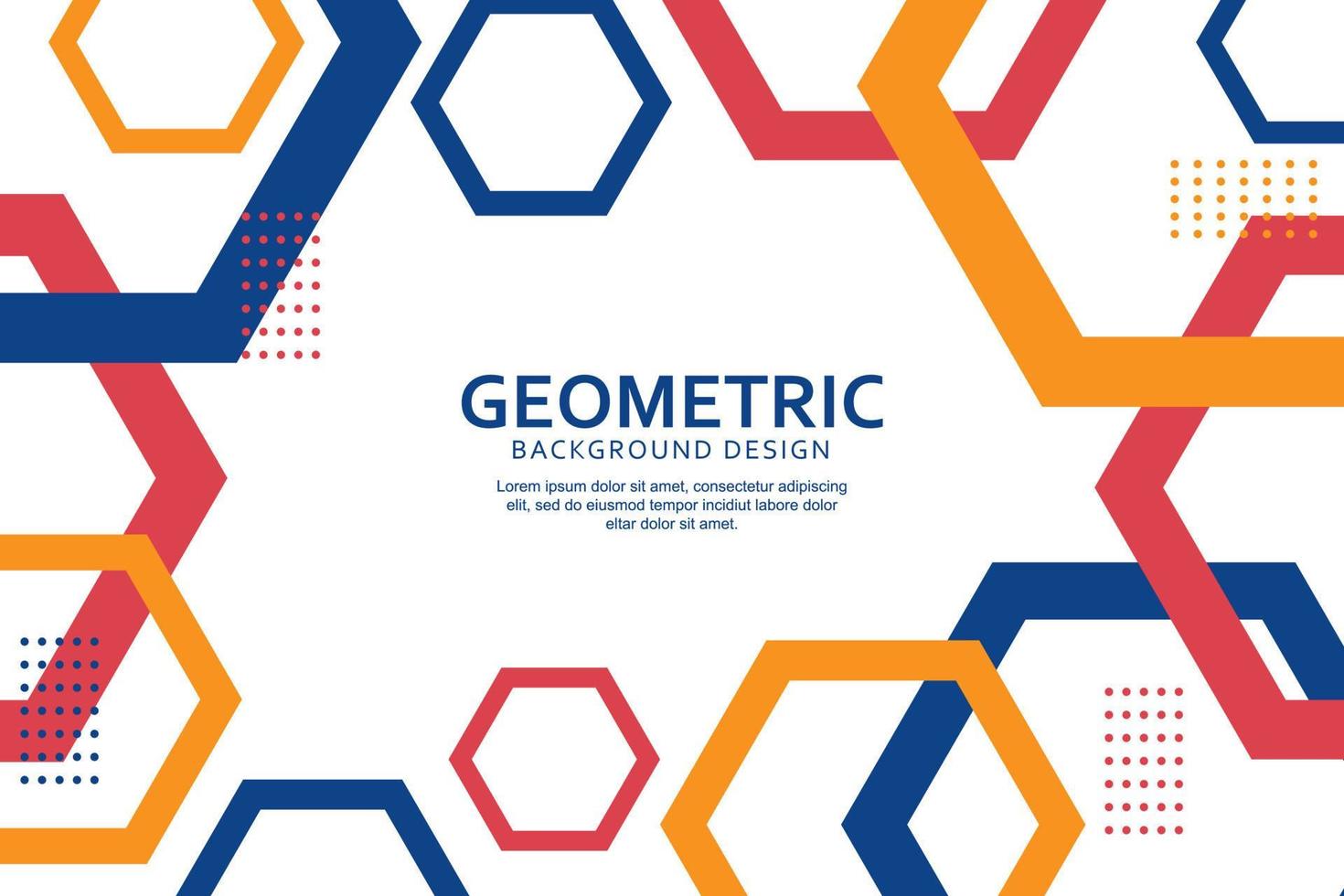 Abstract geometric background design with hexagonal shapes vector