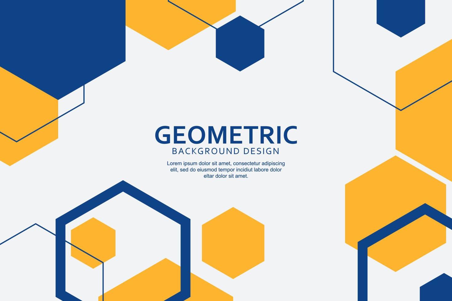 Abstract geometric background design with hexagonal shapes vector