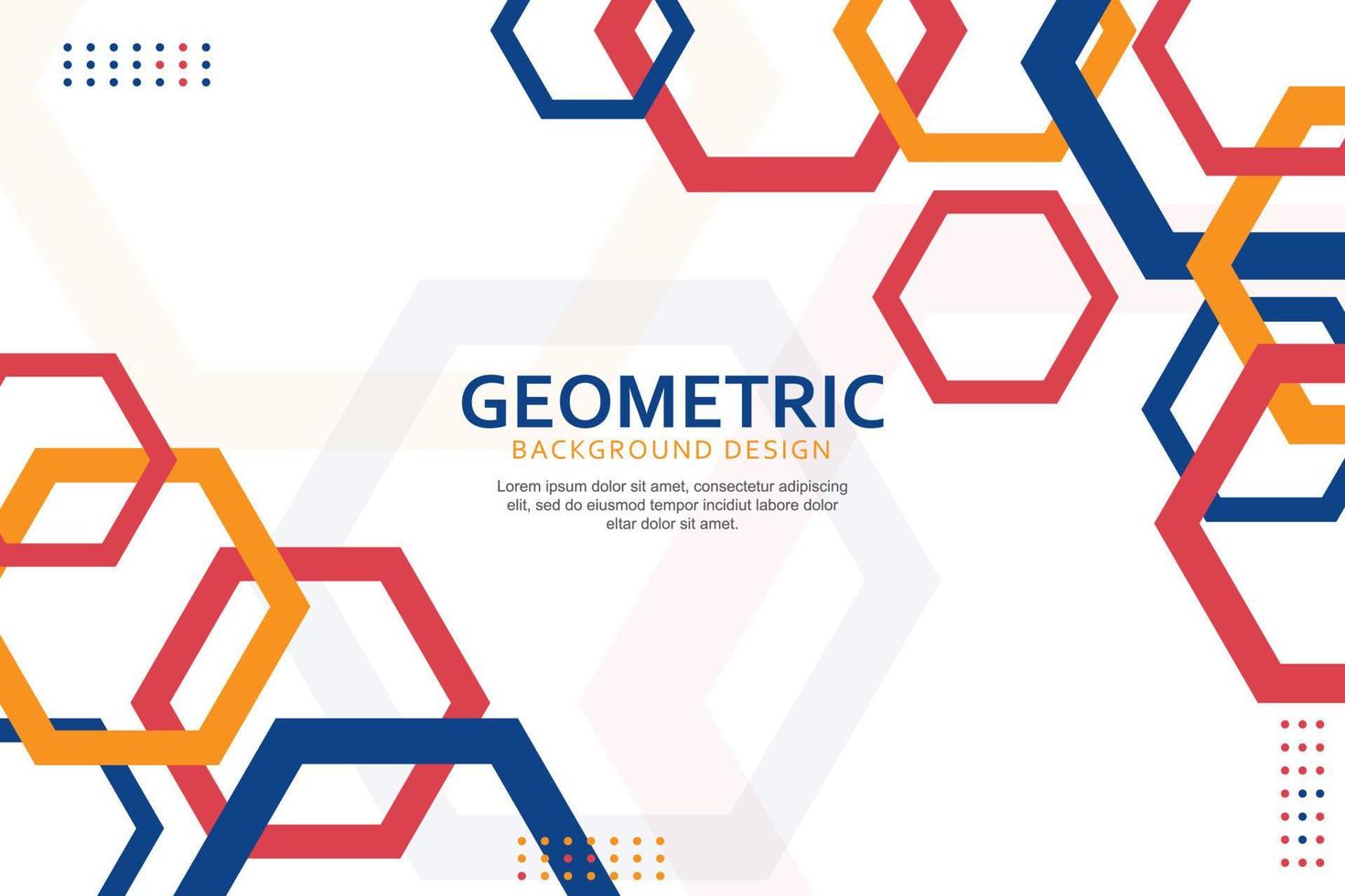 Abstract geometric background design with hexagonal shapes vector