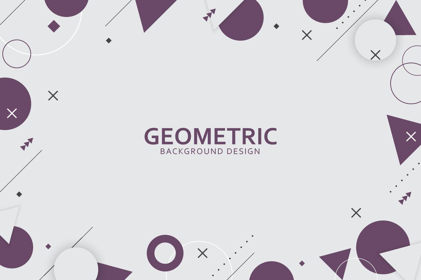 Abstract geometric background design with circle and triangle shapes vector