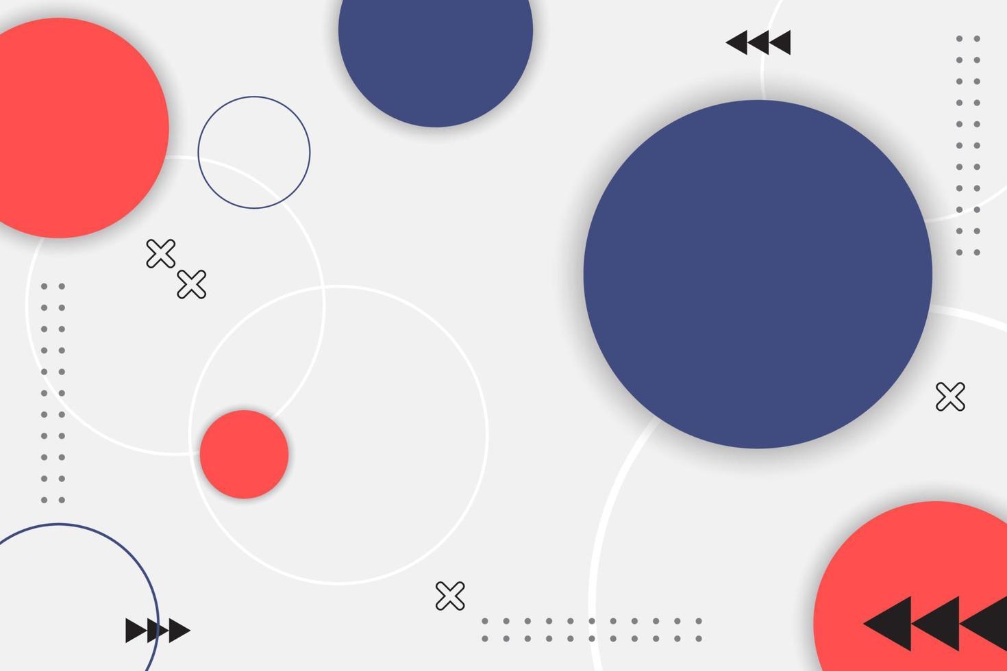 Abstract geometric background design with circle and triangle shapes vector