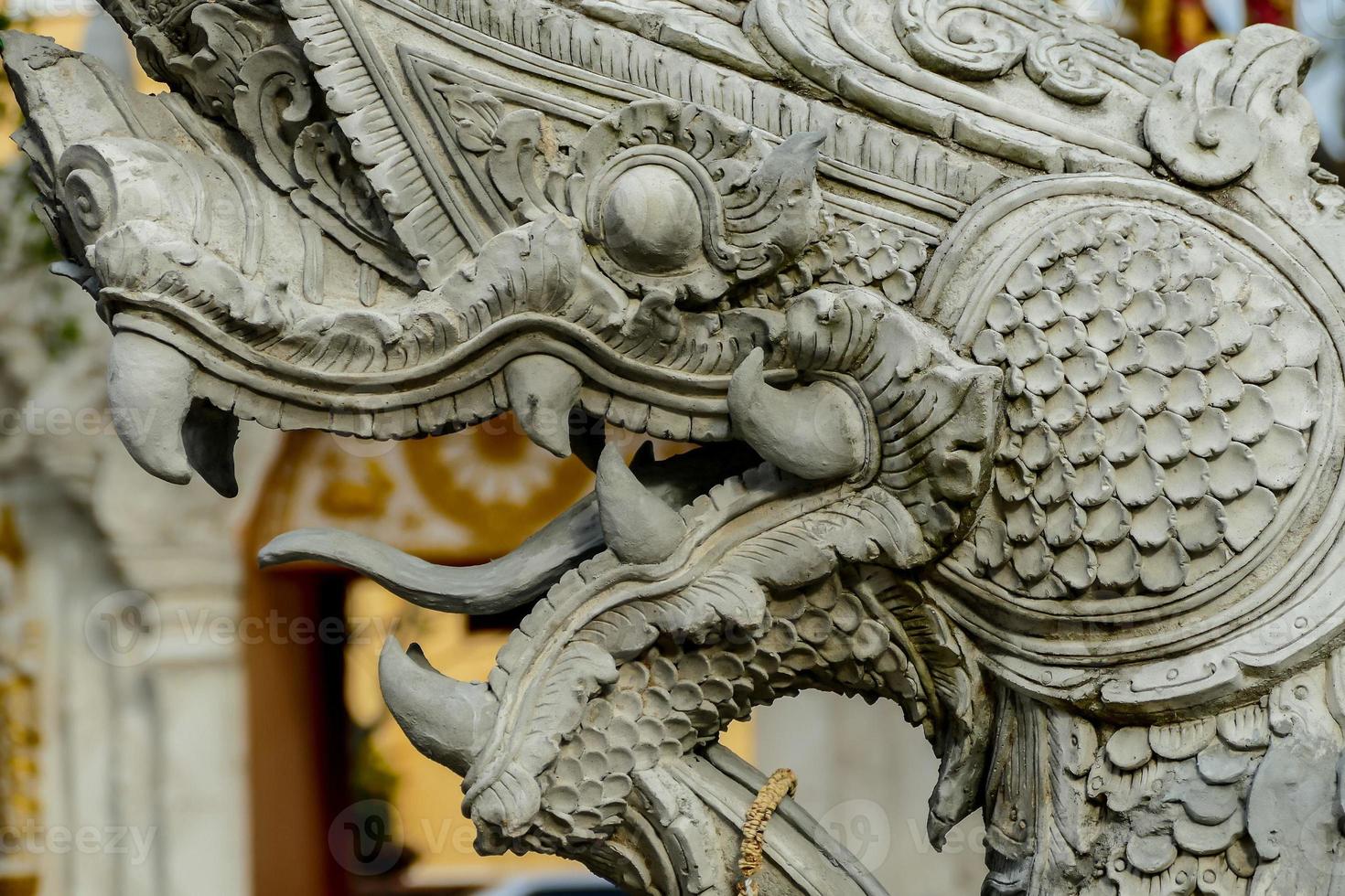 Statue in a Thai temple photo