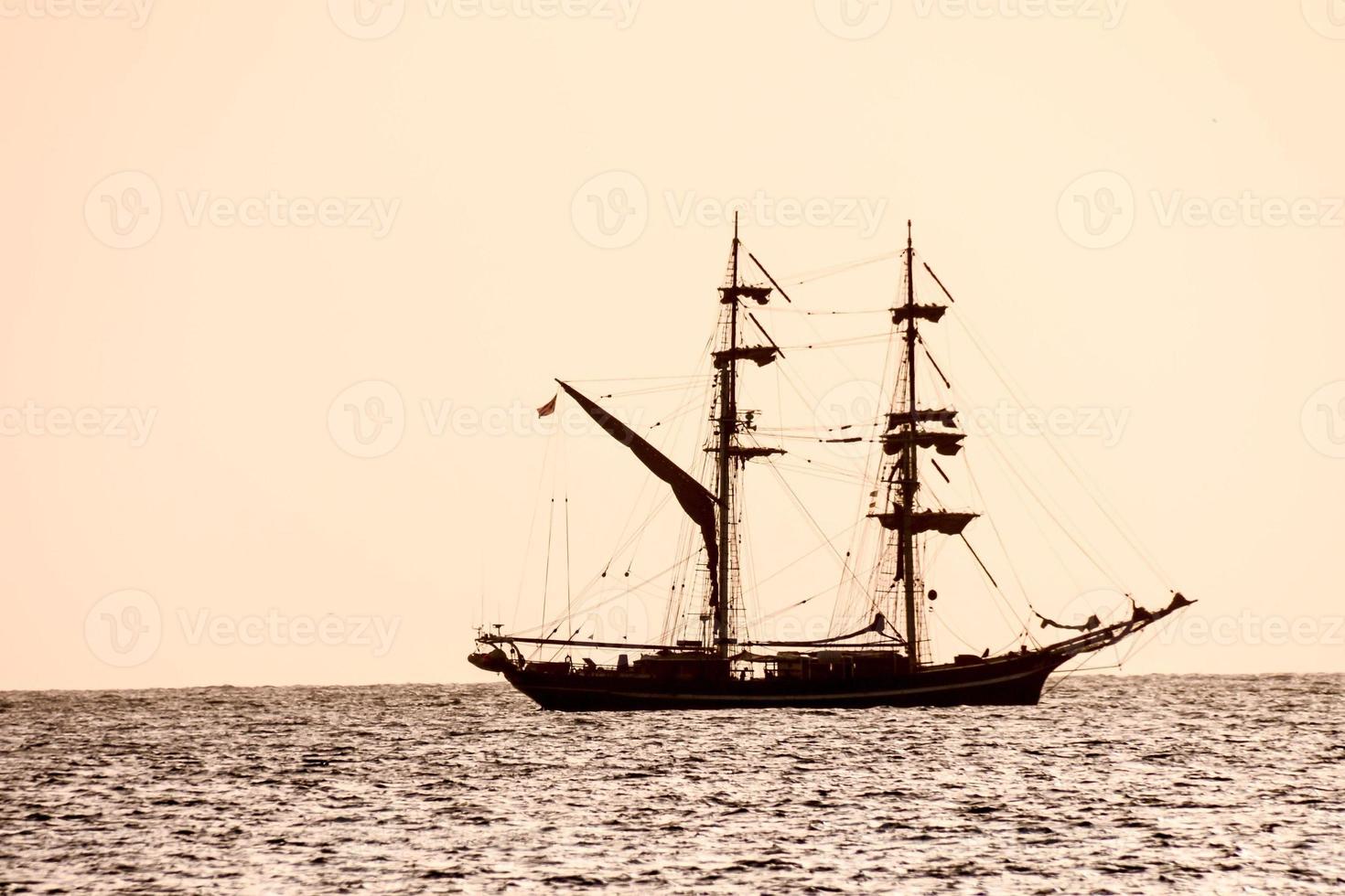 A ship on the sea photo