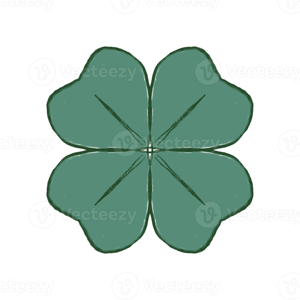 green 4 leaf clover lucky icon png