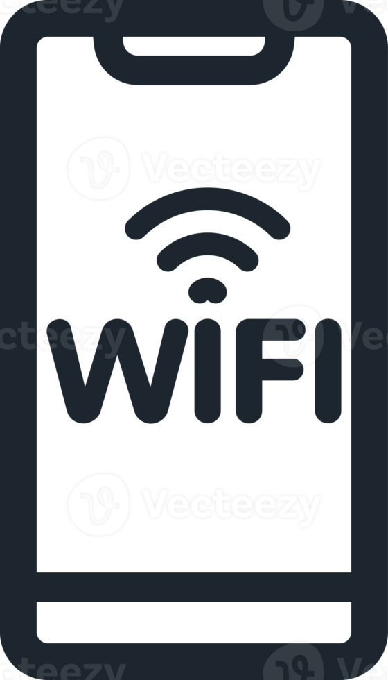 Smartphone with internet connection icon. png