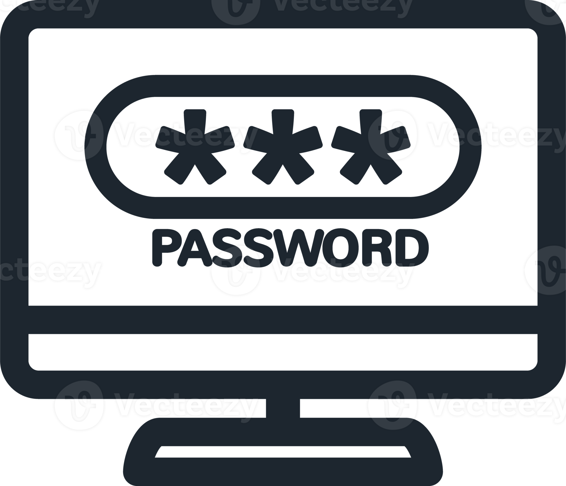 Computer password entry icon. 22951419 PNG