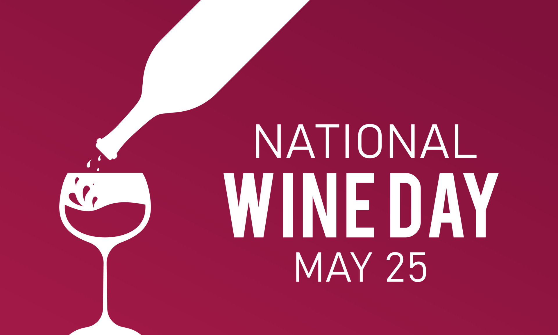 National wine day is observed every year on may 25. Vector template for