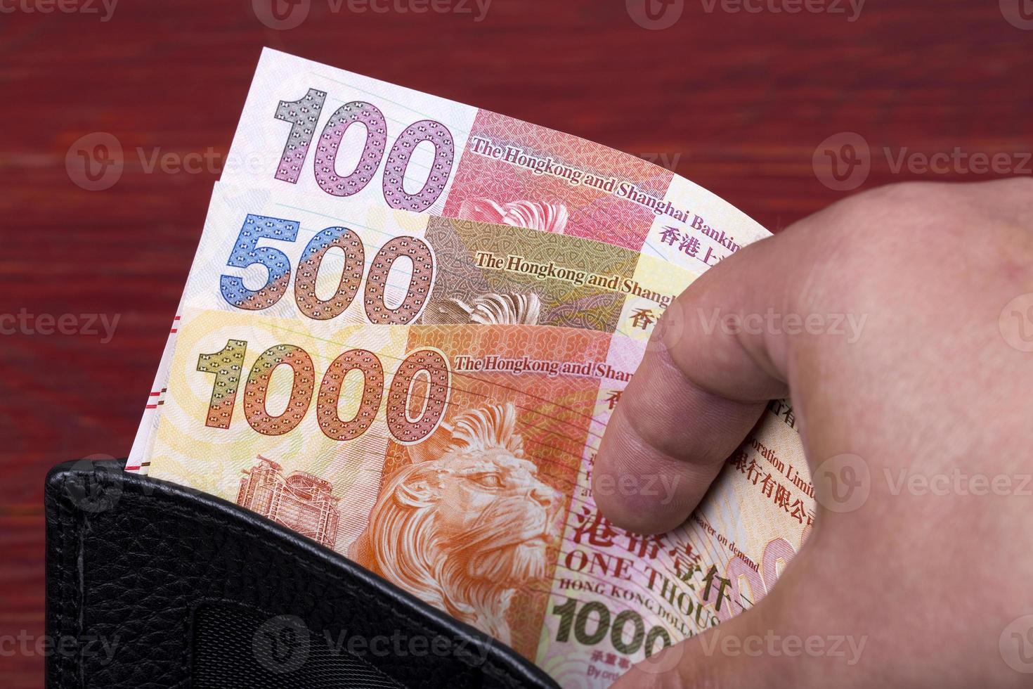 Hong Kong money - dollar in the black wallet photo