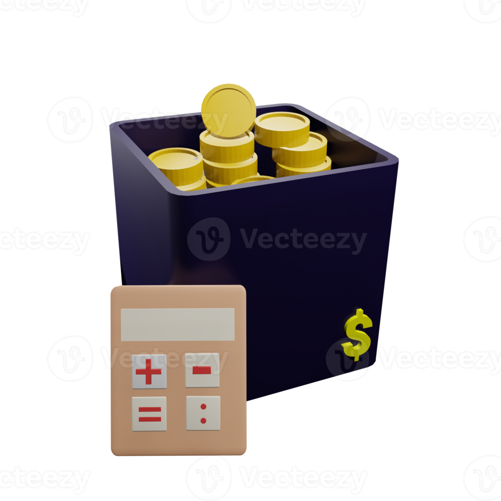 Money financial 3d icon png