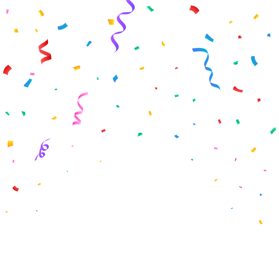 réaliste multicolore confettis png pour le festival. Facile confettis chute dans le Contexte. coloré confettis isolé sur une transparent Contexte. carnaval éléments. anniversaire fête fête.