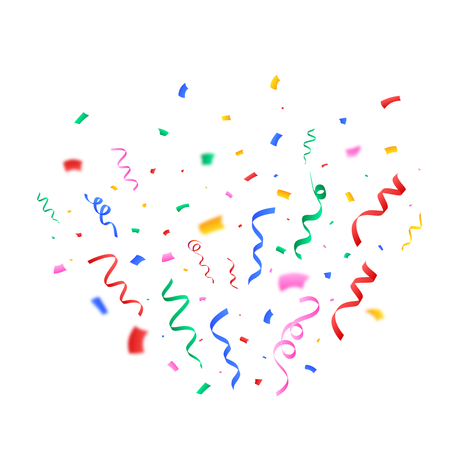 Confetti PNG for the festival background. Golden party tinsel and