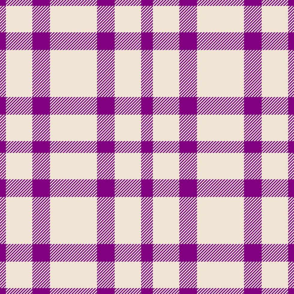 Plaid seamless pattern in pink. Check fabric texture. Vector textile print.