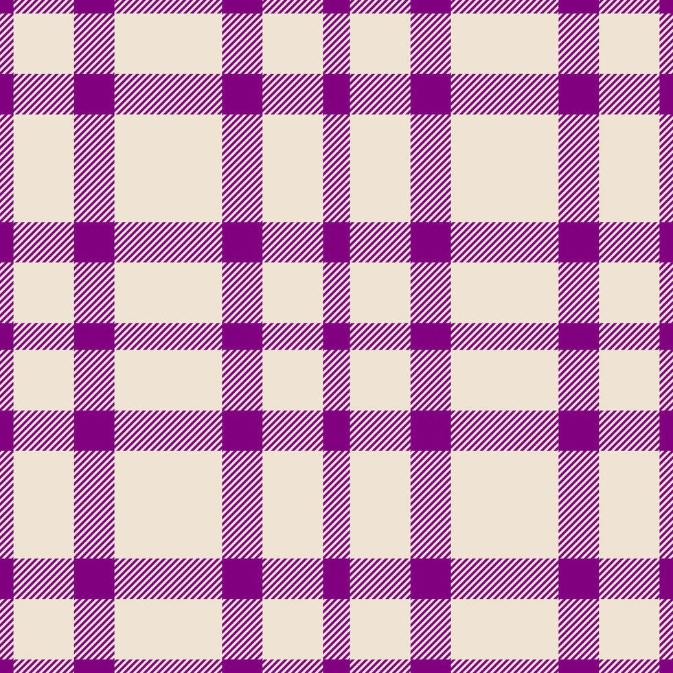 Plaid seamless pattern in pink. Check fabric texture. Vector textile print.