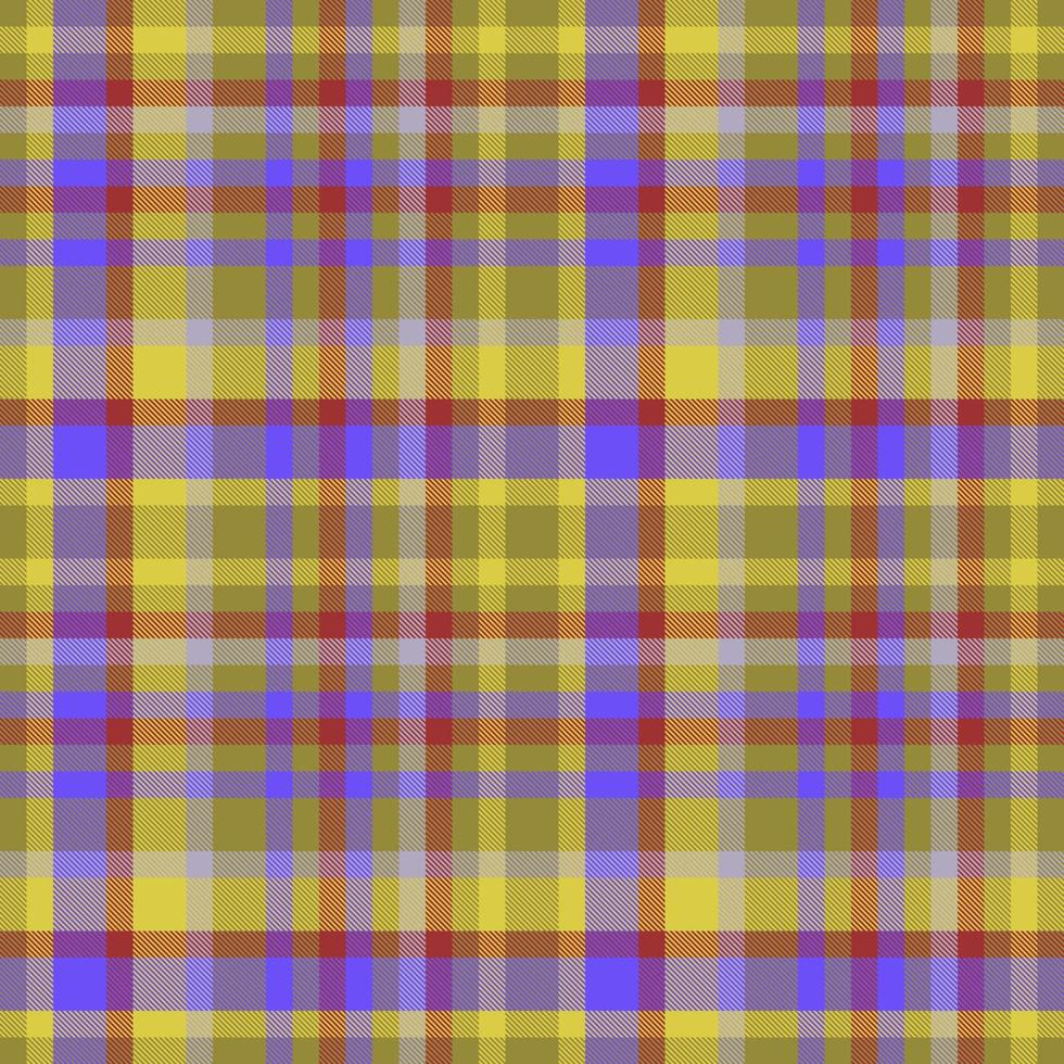 Texture check vector. Plaid seamless fabric. Pattern tartan textile background. vector
