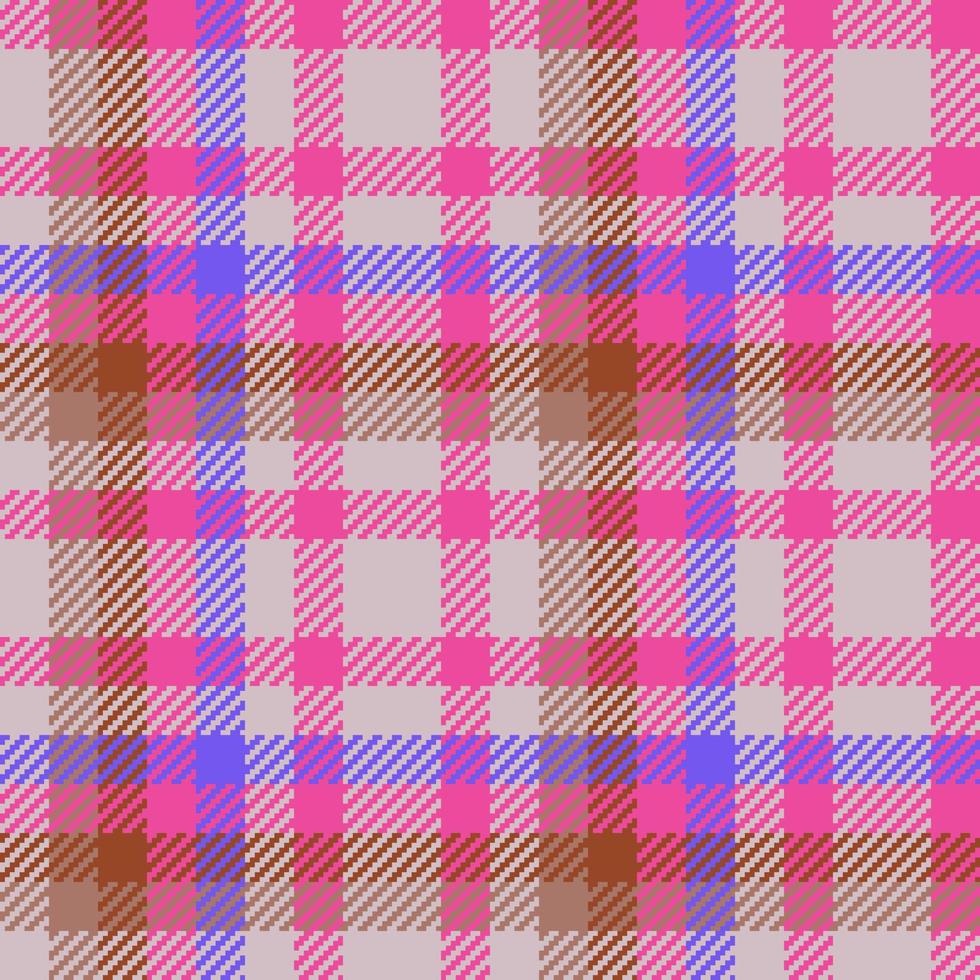 Seamless texture vector. Plaid fabric pattern. Textile check tartan background. vector
