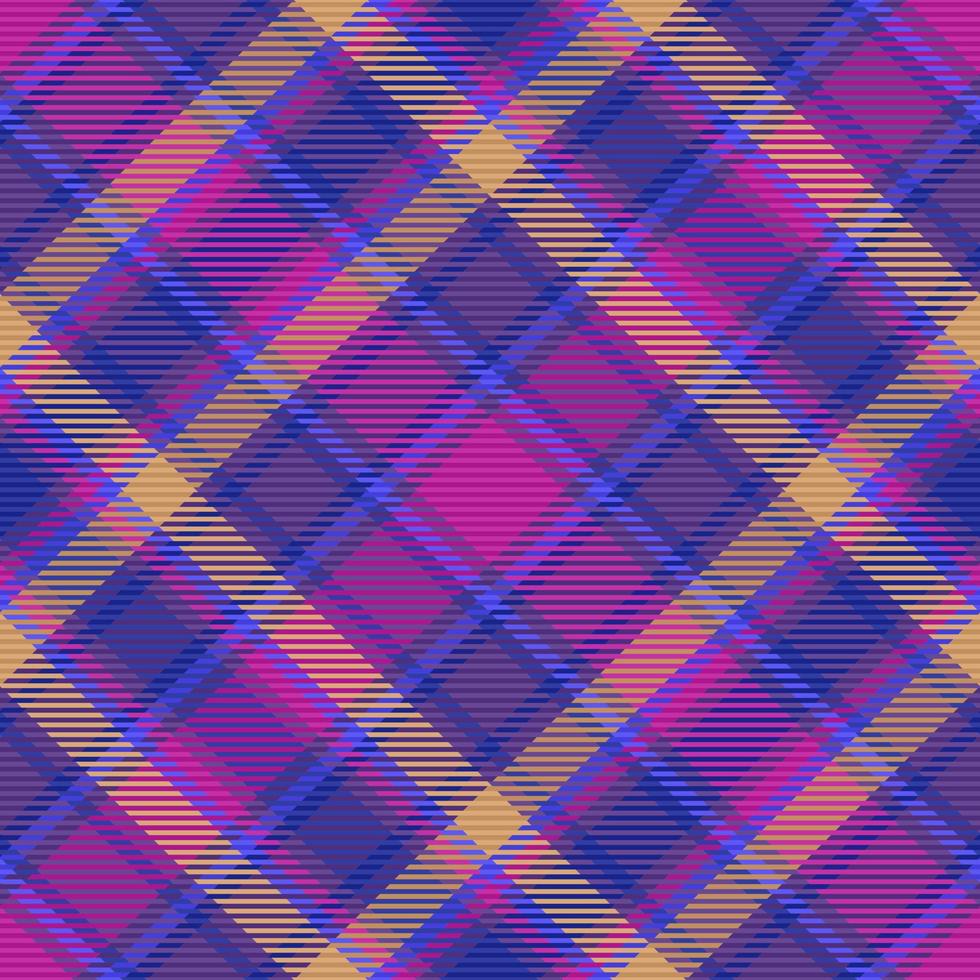 Vector plaid tartan. Check texture textile. Fabric pattern seamless background.