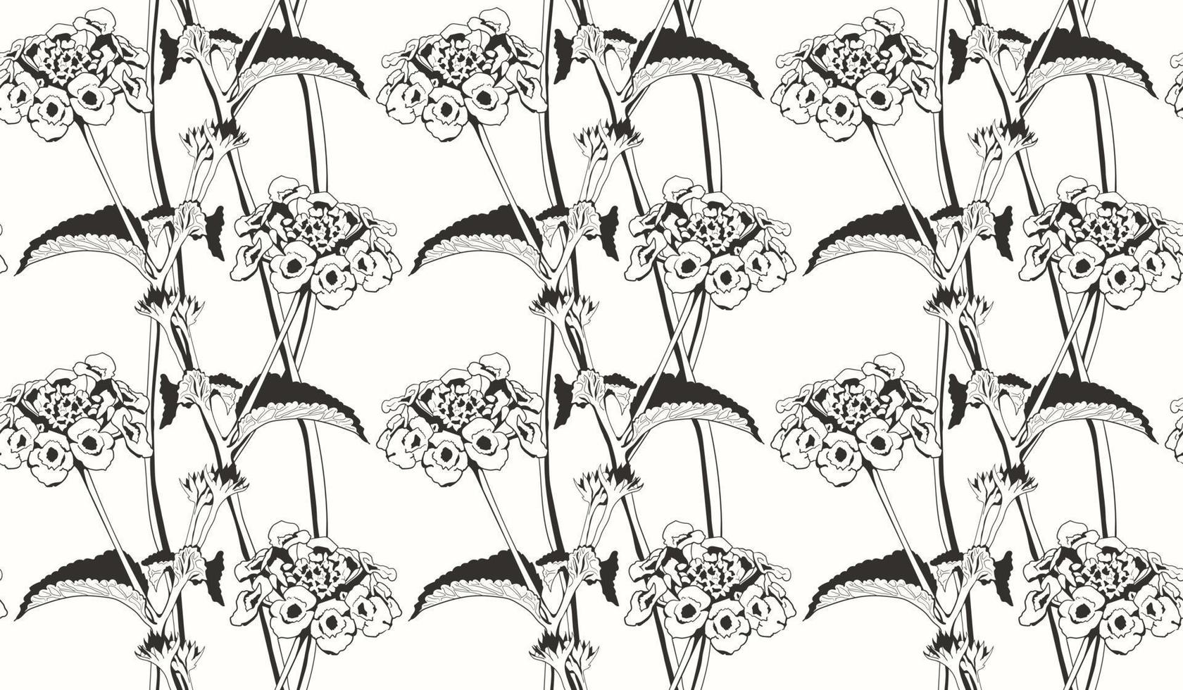 fondo de vector transparente de patrón floral. diseño de papel tapiz de follaje y flores de la naturaleza.