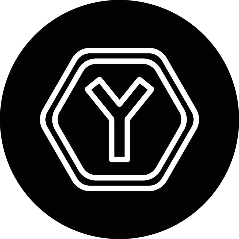 Y Intersection Vector Icon Design