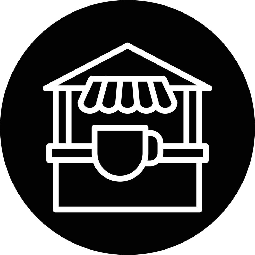 Tea Stall Vector Icon Design