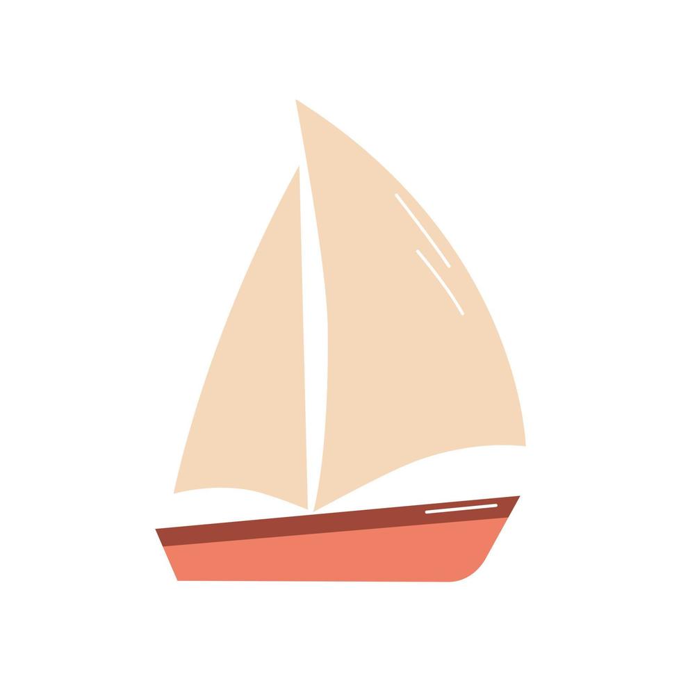 velero plano vector ilustración en blanco antecedentes