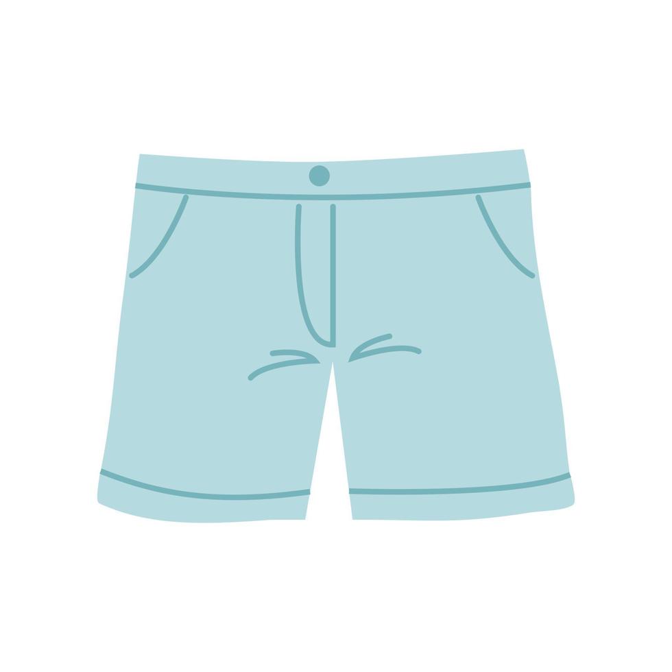 pantalones cortos plano vector ilustración aislado en blanco antecedentes