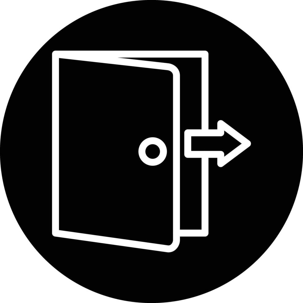 Exit Door Vector Icon Design