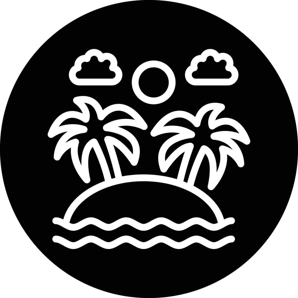 diseño de icono de vector de isla