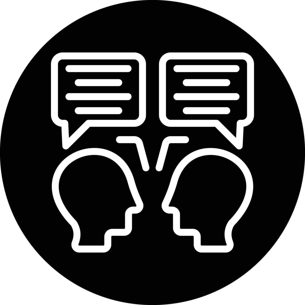 Face to Face Talk Vector Icon Design