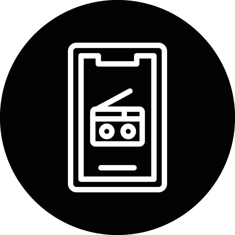 móvil radio vector icono diseño