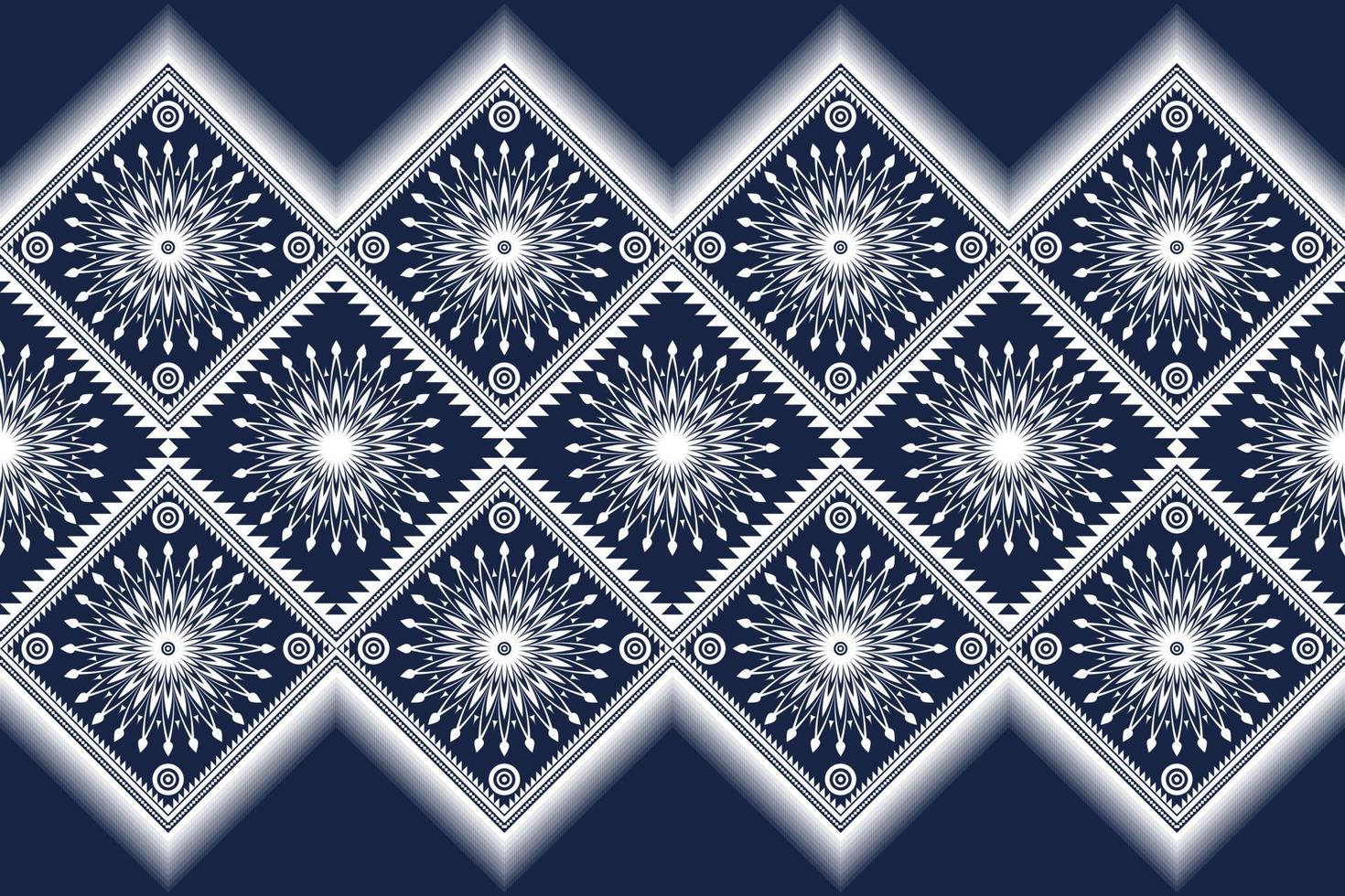 Embroidery-style seamless geometric pattern for fabric, clothing, and wrapping inspired by traditional ethnic design. vector