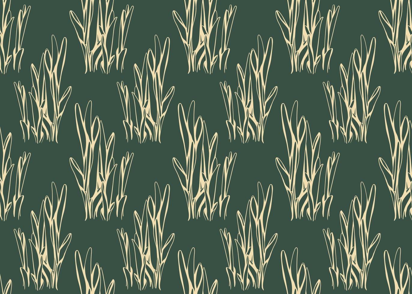 Floral pattern seamless background. Foliage and flower wallpaper design of nature. vector