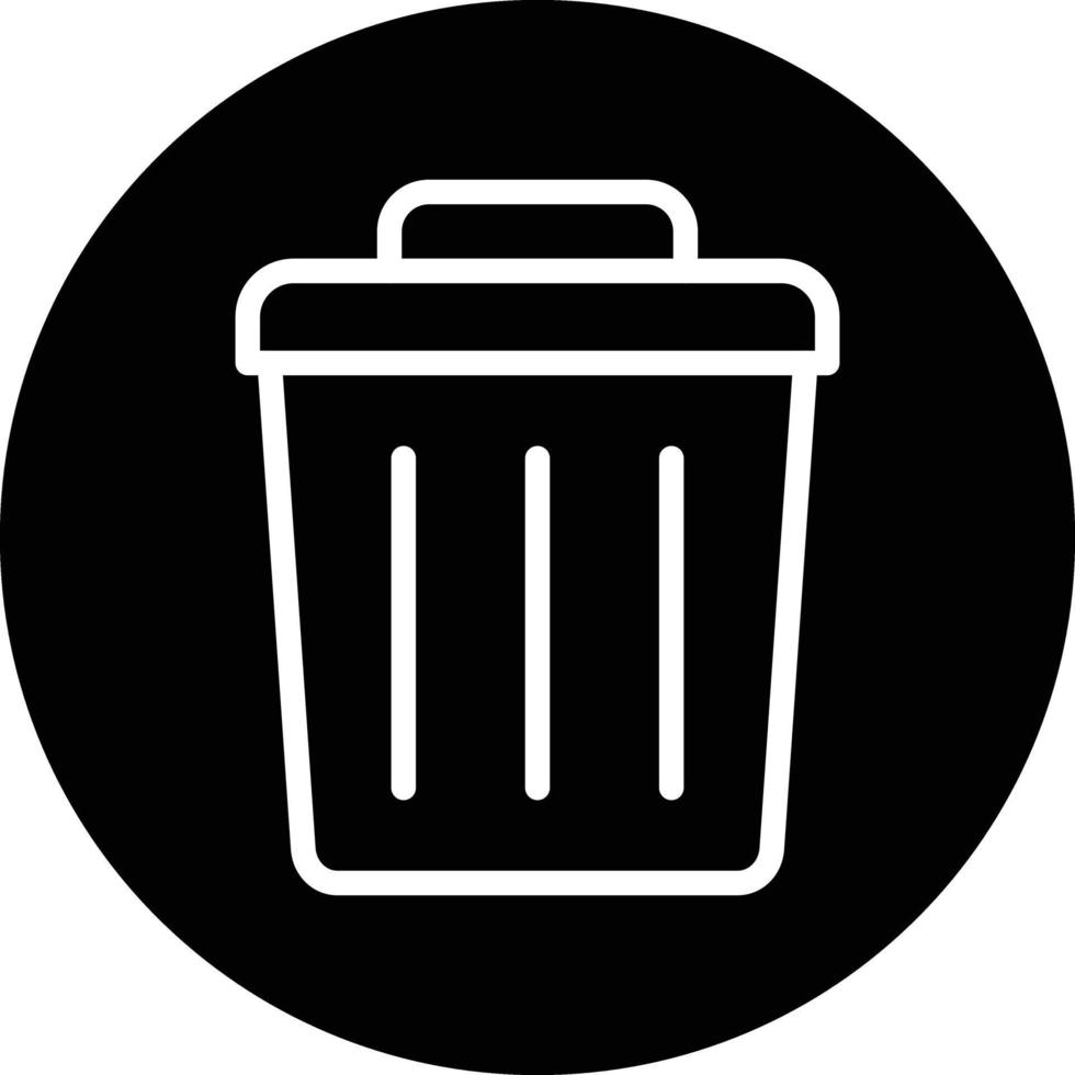 diseño de icono de vector de bote de basura