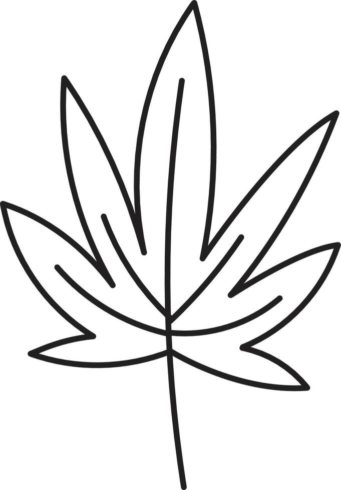 Leaf drawing vector